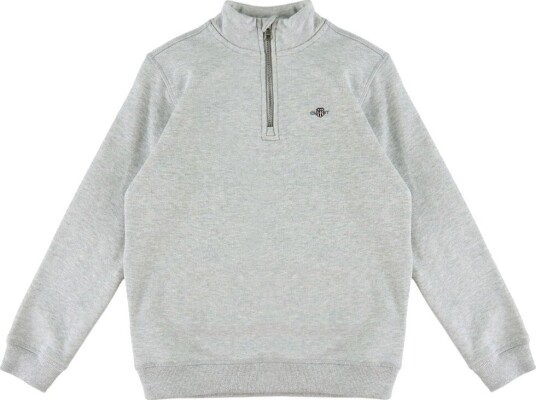 Gant Kids Shield Half Zip Sweatshirt GREY MELANGE 164 Gant Kids Shield Half Zip Sweatshirt GREY MELANGE 164