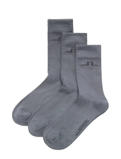 J. Lindeberg Long Socks 3P   Grey   40 42