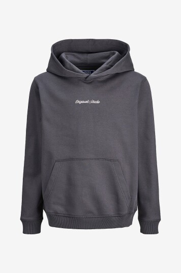Jack & Jones Junior Hettegenser jorNorrebro Emb Sweat Hood Grå