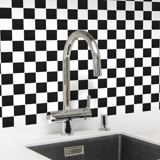 KlinkerMosaikk Arredo Titan Mix Sort/Hvit Blank 5x5 cm