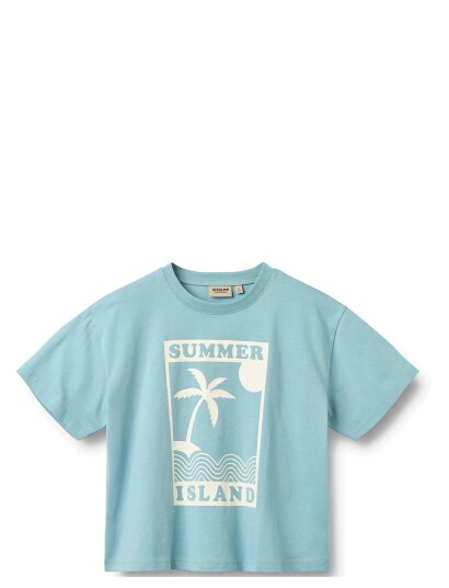 Wheat T Shirt S/S Petri Blue 110 Wheat T Shirt S/S Petri Blue 110