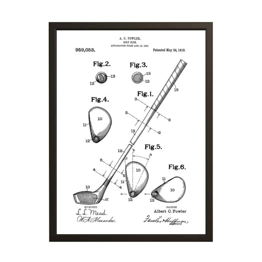 Patenttegning Plakat Golfklubb