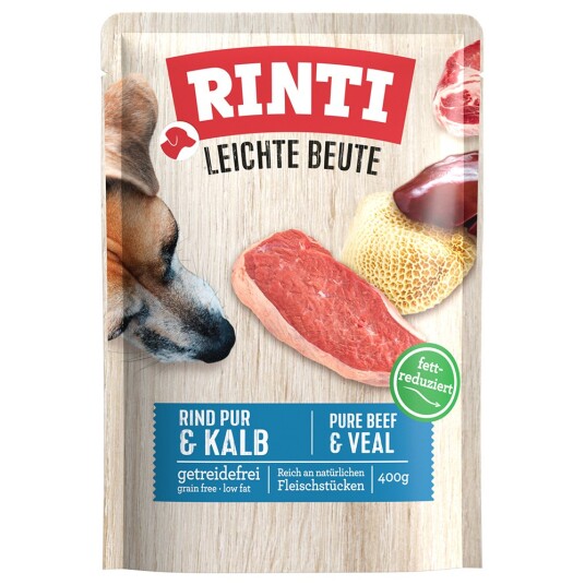 Sparepakke: Rinti Light Prey 30 X 400 G Rent Storfe- Og Kalvekjøtt