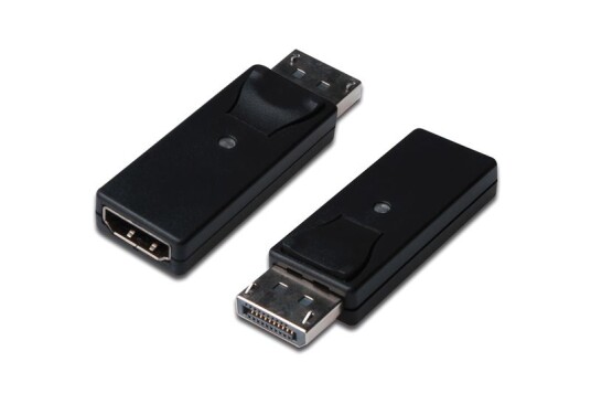 Assmann DisplayPort til HDMI Adapter med Lås - Svart