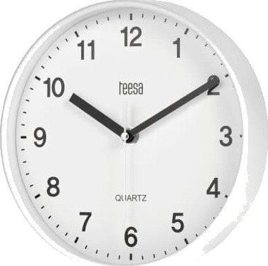 Teesa Veggklokke 20 cm hvit