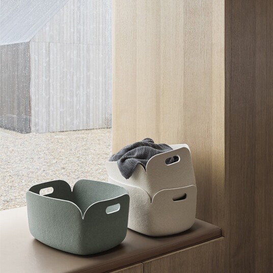 Muuto Restore Basket oppbevaringsboks 28 x 28 cm Dusty Green Muuto Restore Basket oppbevaringsboks 28 x 28 cm Dusty Green