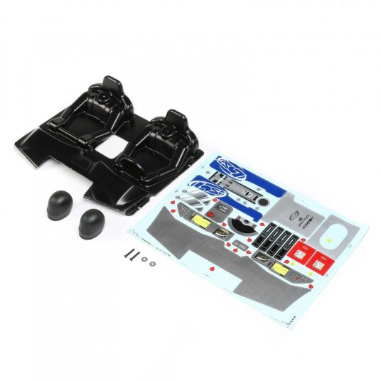 Losi 250047 Interior Set with Helmets Clear: SBR 2.0