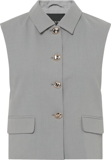 Birgitte Herskind Brian Vest   Gold Buttons   GREY   36