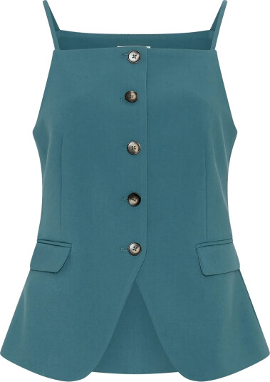 MSCH Copenhagen Mschkailene Michelle Waistcoat Green L
