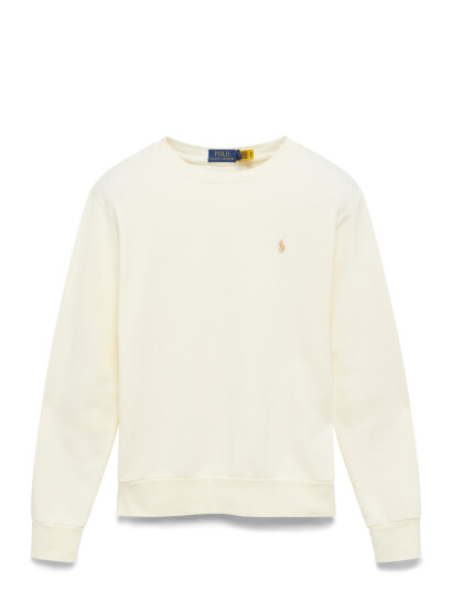 Polo Ralph Lauren Loopback Fleece Sweatshirt - Cream - S Polo Ralph Lauren Loopback Fleece Sweatshirt - Cream - S