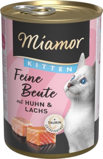 Miamor Feine Beute Kitten Våtfôr Kylling & Laks 24x400g