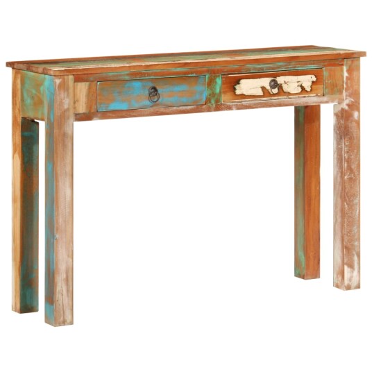 Konsollbord 110x30x75 cm gjenvunnet heltre 352781