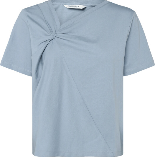 Selected Slfmila Twisted Ss Tee Blue XS