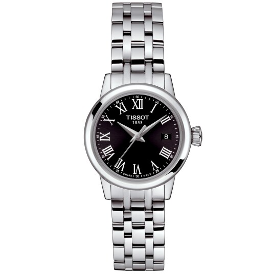 Tissot Dameklokke T129.210.11.053.00 T Classic Sort/Stål Ø28 mm Tissot Dameklokke T129.210.11.053.00 T Classic Sort/Stål Ø28 mm