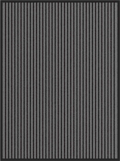 Dørmatte Stripe Svart og Grå 90x120 cm 8721158674944
