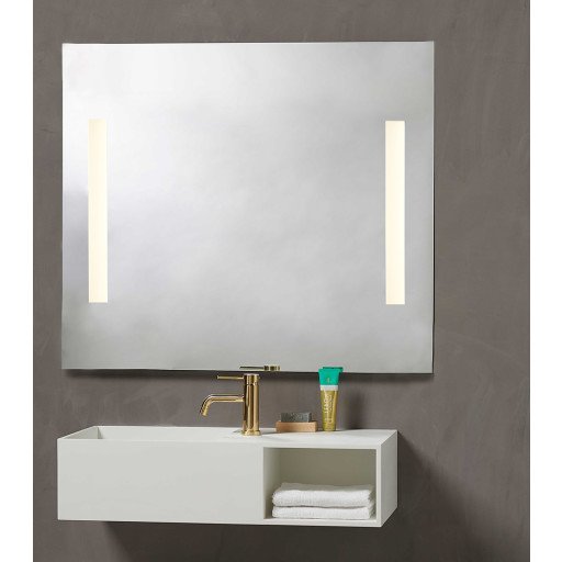 Loevschall Godhavn speil med LED-belysning 100x85 cm