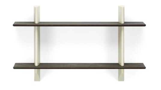 Vitra Rayonnage Veggmaleri Bokhylle Prouvé Blanc Colombe/Mørk Eik