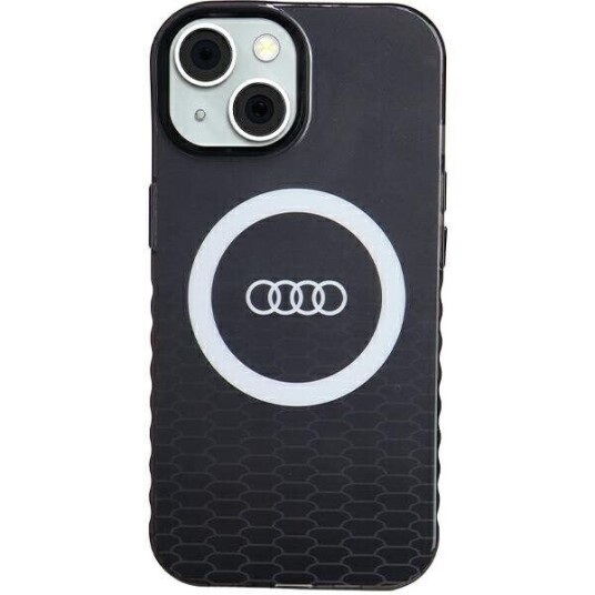 Deksel Audi Iml Big Logo Magsafe Deksel Iphone 15/14/13 6.1" Svart/Svart Hardcase Au-Imlmip15-Q5/D2-Bk