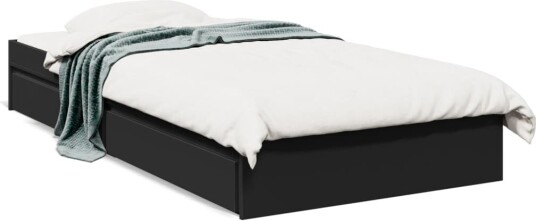 Sengeramme med skuffer svart 90x200 cm konstruert tre 8721102623325