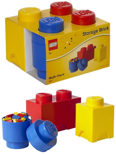 LEGO Storage Brick multi-pack 3 forskjellige oppbevaringsklosser red, blue, yellow LEGO Storage Brick multi-pack 3 forskjellige oppbevaringsklosser red, blue, yellow