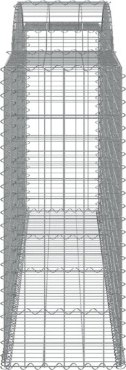 vidaXL Gabionkurver buede 8 stk 300x50x120/140 cm galvanisert jern