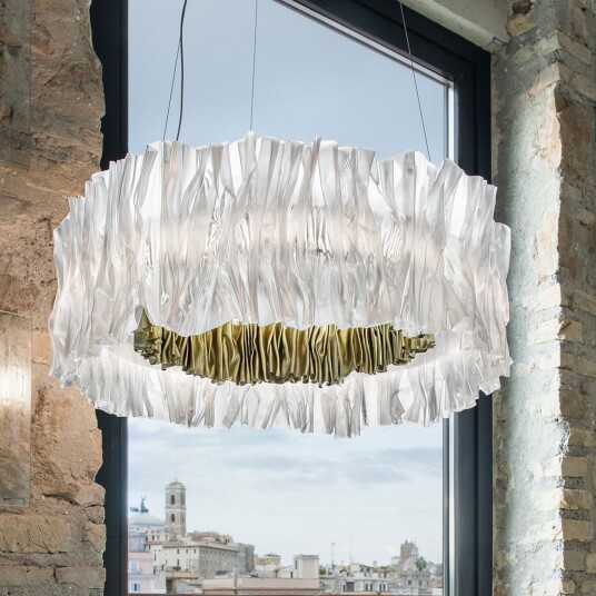 Accordéon LED hengelampe gull 3000 K   Slamp   Stue   Design   Plast