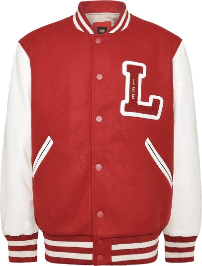 Lee Jeans Letterman Jkt   Red   XXL
