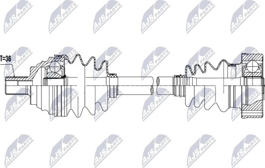 Nty Drivaksel NTY NPW AU 104