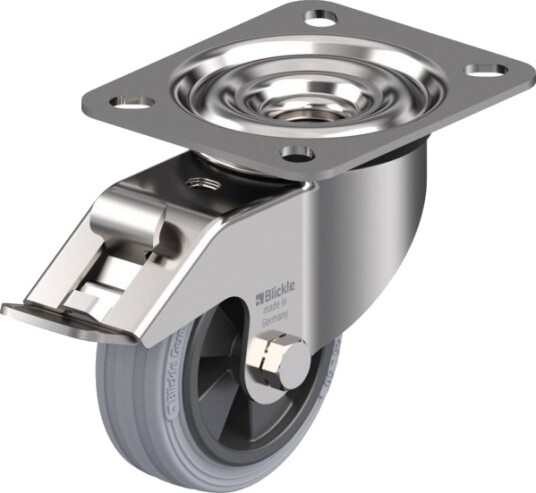 Blickle 462622 Lex-Vpp 80G-Fi-Sg Styrehjul Med Bremse, Hjuldiameter 80 Mm, Bæreevne (Maks.) 50 Kg, 1 Stk.