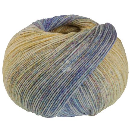 Lana Grossa Meilenweit 100 Merino Ekstrafine Shades Garn 7231 Vanilje/Gul/Turkis/Blå/Orange Lana Grossa Meilenweit 100 Merino Ekstrafine Shades Garn 7231 Vanilje/Gul/Turkis/Blå/Orange