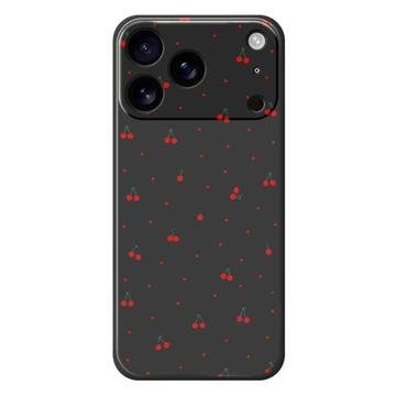 iPhone 17 Pro Max TPU deksel med kirsebærmønster   svart