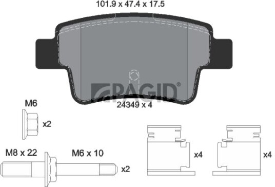 PAGID T2066N Bremseklosser