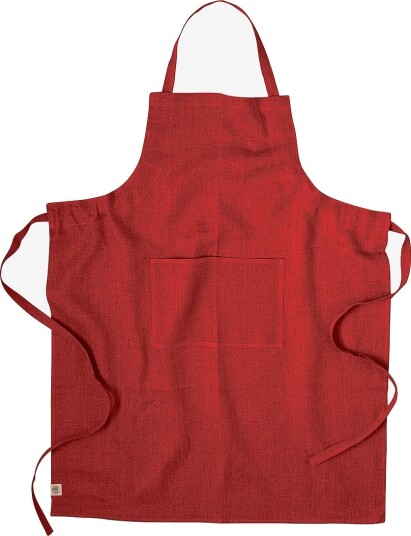 Lovely Linen Forkle Classic i manglet lin Rød Lovely Linen Forkle Classic i manglet lin Rød