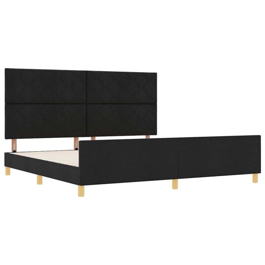 Sengebunn Svart 200x200 cm Stoff