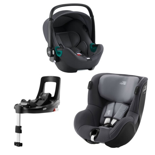Bilstolpakke iSense  Britax BabySafe + Dualfix + Base Midnight Grey