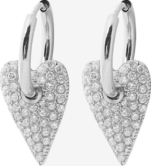 Edblad Øreringer Amore Sparkle Hoops L Steel Sølv