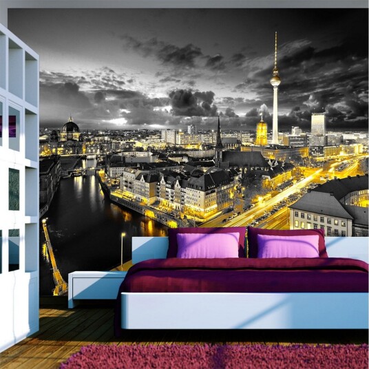 Fototapet Berlin At Night 150x105 - Artgeist sp. z o. o.