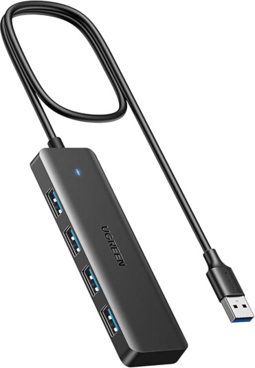 UGREEN USB-A Hub til 4x USB-A 3.0 - Svart