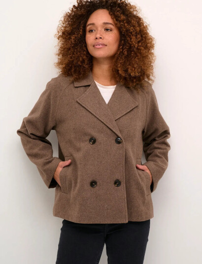 Kaffe Kafanny Short Jacket - Brown - 42 Kaffe Kafanny Short Jacket - Brown - 42