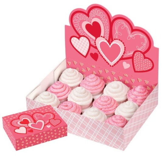 Gaveeske Til 12 Cupcakes Hjerter 