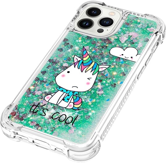 Trolsk Mobildeksel med Flytende Glitter It's Cool (iPhone 13 Pro Max)