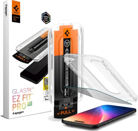 Spigen Glas.Tr Ez Fit Pro HD Skjermbeskytter for iPhone 17 Air - Støv- og Ripebestandig, Svart Spigen Glas.Tr Ez Fit Pro HD Skjermbeskytter for iPhone 17 Air - Støv- og Ripebestandig, Svart