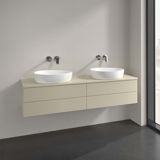 Villeroy & Boch Antao Servantskap med 4 skuffer 160x50x36 cm u/lys Grå Matt Villeroy & Boch Antao Servantskap med 4 skuffer 160x50x36 cm u/lys Grå Matt