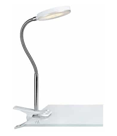Flex Clip Skrivebordslampe Hvit/Krom Flex Clip Skrivebordslampe Hvit/Krom