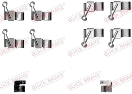 Tilbehørsett, skivebremse belegg QUICK BRAKE 109-1238
