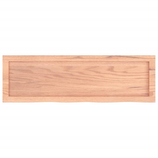vidaXL Vegghylle lysebrun 100x30x4 cm behandlet heltre eik vidaXL Vegghylle lysebrun 100x30x4 cm behandlet heltre eik
