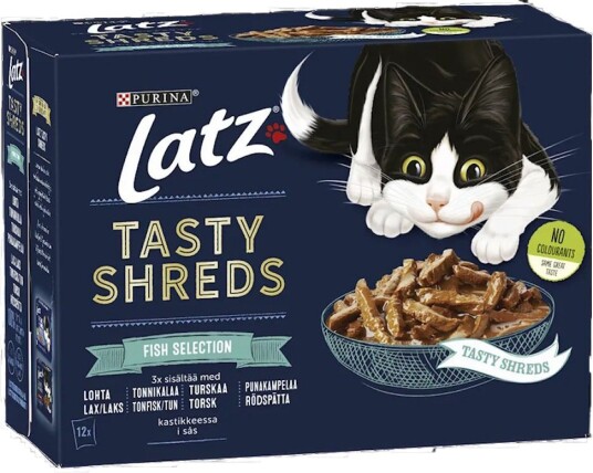 Purina Latz Latz Tasty Shreds Fisk 960G Purina Purina Latz Latz Tasty Shreds Fisk 960G Purina