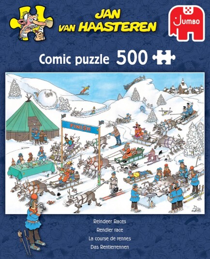 Jan Van Haasteren Raindeer Races Puslespill 500 brikker Jumbo