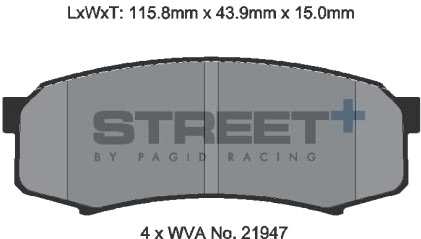 PAGID Racing T8007SP2001 Bremseklosser