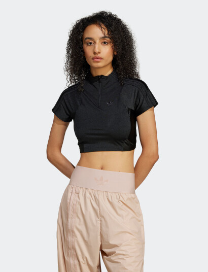 adidas Originals Zip Croptop - Black - M